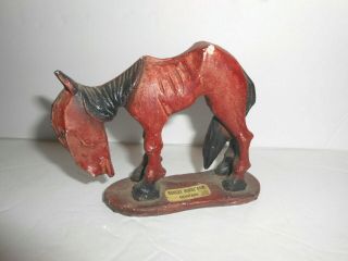 Very Rare " Hungry Horse Dam " Old Nag Figurine Nags Head Style - Montana Sticker