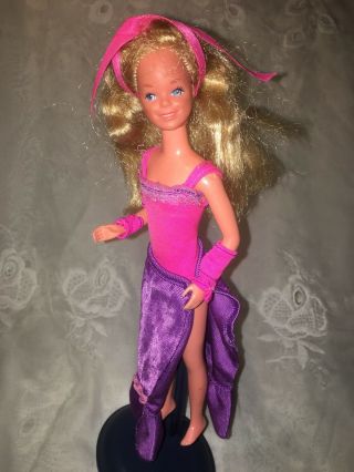Vintage 1978 Teen Skipper Doll Barbie 2756 Purple Pink Outfit Shorts Bands