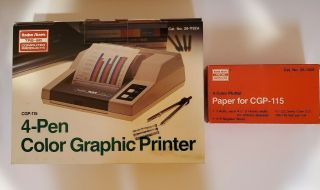 Radio Shack Cgp - 115 4 - Pen Color Graphic Printer For Trs - 80 26 - 1192a Rare - Nib