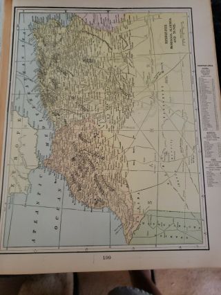 Rare Vintage 1898 Crams Unrivaled Atlas of the World 3