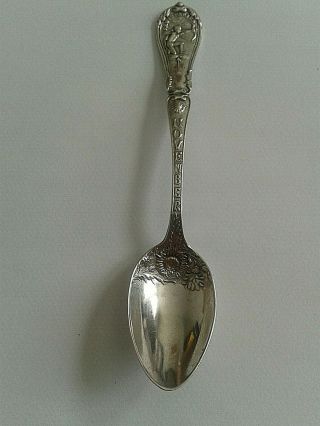 An Ornate Sterling Silver Teaspoon By Levi & Salaman,  Birmingham 1908 - 10 Gms
