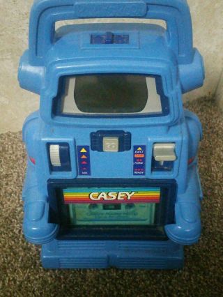 Rare Playskool Casey Blue Robot Droid 1985 85 Cassette Player Learning Toy