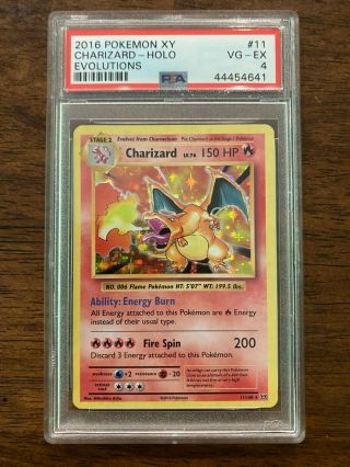 Psa 4 Vg - Ex Charizard 11/108 Xy Evolutions Holo Rare Pokemon Card