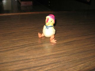 Vintage Rare Jointed Leg Celluloid Chicken Figure/ As Found