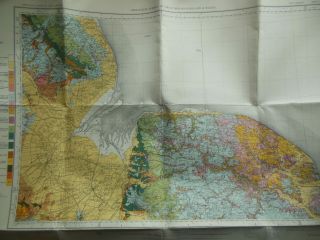 Vintage Geological Survey Drift Ed Map Of Norfolk,  The Wash (1964) Ordnance