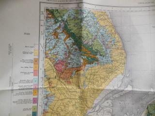 Vintage Geological Survey Drift Ed Map of Norfolk,  The Wash (1964) Ordnance 3