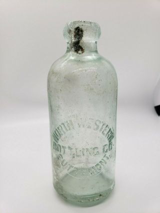 Scarce Old North Western Bottling Co.  Rare Glass Blob Top Bottle Butte Montana