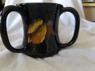 Rare Antique Weller Pottery Dickens Ware 818 - 3 Handle Loving Cup Signed