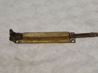 UNCOMMON ANTIQUE SERVANTS BUTLERS BELL PULL BRASS CRANK HANDLE WTS WILLIAM TONKS 2