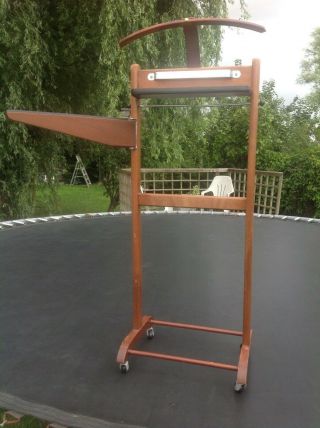 Vintage Mid Century Butlers Valet Clothes Hangar Stand By John Corby On Castors