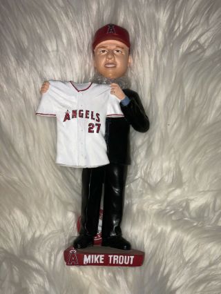 RARE Mike Trout 2009 Draft Day Angels Bobble Los Angeles Angels Bobblehead ’d 2