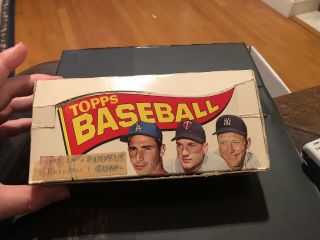 1965 Topps Baseball Wax Box Empty Rare With Mickey Mantle On Cover Vg