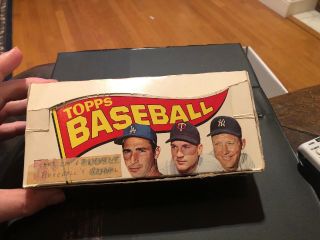 1965 Topps Baseball Wax Box Empty Rare With Mickey Mantle On Cover VG 2
