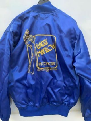 Barry Manilow Xx Rare Jacket Coat 1978 North American Tour Satin Medium Vg Wow