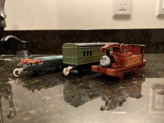Rare Trackmaster Thomas And Friends Harvey Engine With Motorized Car 2006