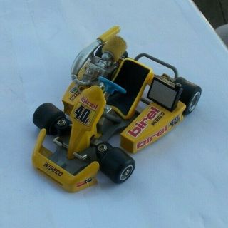 Rare Vintage Yellow Go - Kart Toy Car Racing Cart Birel Wiseco Toy Things 2000 40f