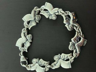 James Avery Guardian Angel Rare Retired Sterling Silver Bracelet Approximately 7