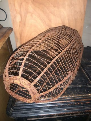 Antique Primitvie Metal Wire Mouse Rat Rodent Trap Cage Folk Art