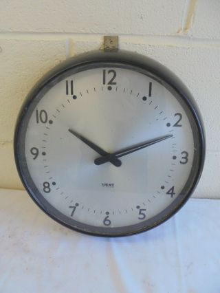 Gent Of Leicester Industrial Vintage Large Bakelite Electric Wall Clock 12 "
