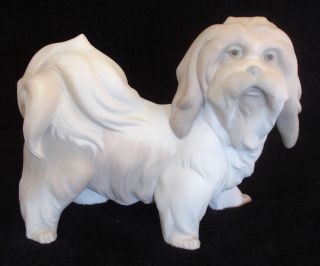 Lladro Dog Porcelain Lhasa Apso/tibetan Terrier Rare Matte Figurine 4642