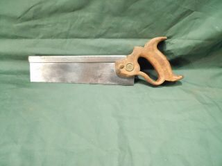 Vintage Superior Jackson 10 " Back Saw Collectible & User Antique Tool