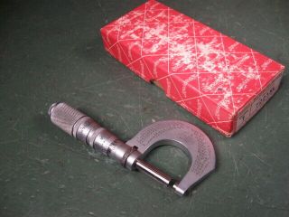 Old Vintage Machining Tools Machinist Rare Starrett Micrometer Fine Shape