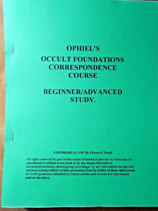 EXTREMELY RARE COMPLETE OPHIEL ' S CORRESPONDENCE COURSES ALL THE LESSONS 3