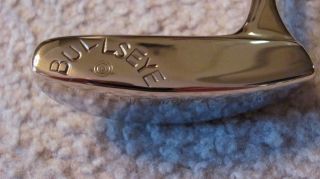 Rare Bullseye Mlm6p Brass/aluminum Mallet Putter W/original Fluted Shaft & Grip