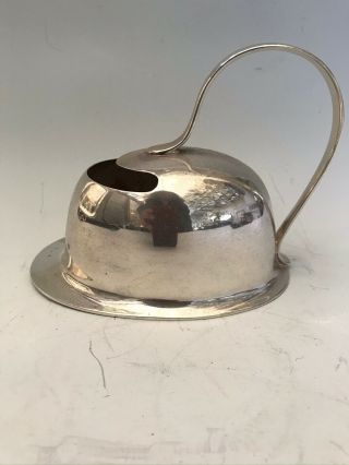 Unusual Novelty Silver Plated Spoon Warmer In The Shape Of A Helmet