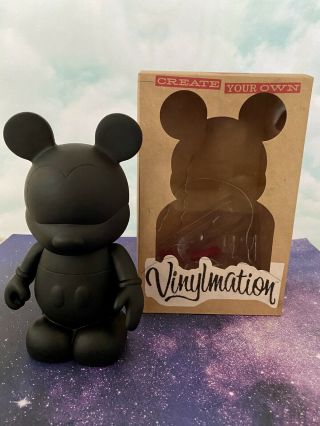 Disney Vinylmation Create Your Own 9” Figure Blank Black Mickey Mouse Rare