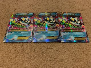 3x Primal Kyogre Ex 55/160 Ultra Rare Pokemon Card - Near Mint/