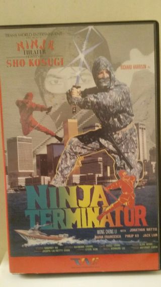 Ninja Terminator Vhs Ntsc 1986 Trans World Ent.  Rare Martial Arts Clamshell