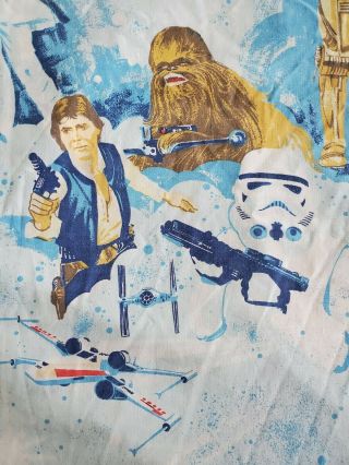Star Wars Twin Bed Top Sheet 1977 Vintage Rare 70s