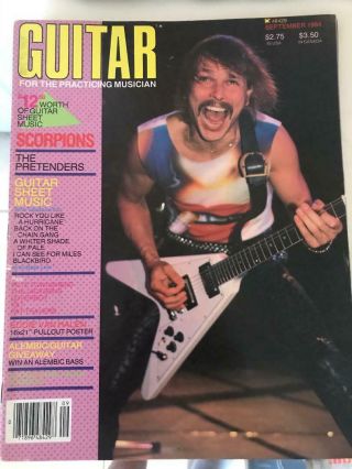Rare September 1984 Guitar For The Practicing Musician - Scorpions No Poster