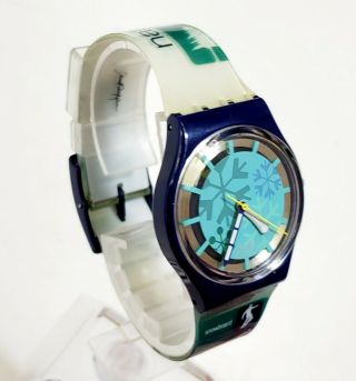 Rare,  Unique Unisex Vintage Swiss Watch Swatch Ag1999 " Winter Sport "