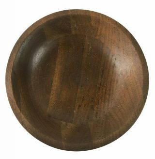Vintage Solid American Walnut Wooden Bowl Hm06 (t31) /3