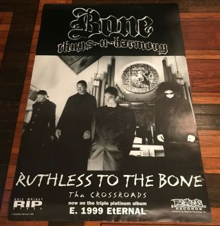 Rare Bone Thugs - N - Harmony Tha Crossroads Ruthless To Tha Bone Promo Poster 24x36