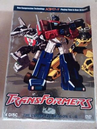 Transformers Rare 4 Disk The Complete Season 1 - 4 Boxed Set Madman Over 20 Hrs