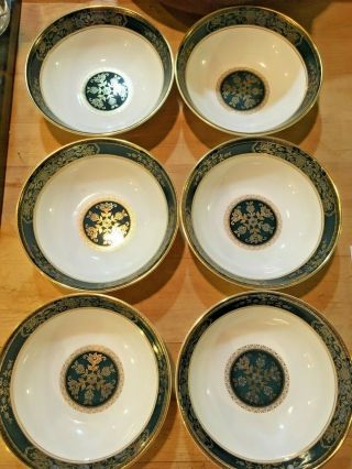 Set Of 6 Rare Royal Doulton Carlyle H5018 5 - 1/8 " Dessert Fruit Bowl Gold