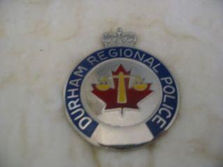 Rare Vintage Badge Of The Durham Regional Police,  Ontario,  Canada