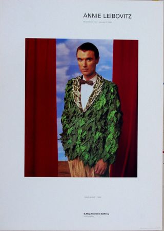 Annie Leibovitz•david Byrne 1986•g.  Ray Hawkins Gallery 1988 Rare Poster 20x28