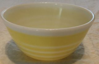 Vintage Rare Pyrex Yellow Stripes 402 1 1/2 Quart Mixing Bowl
