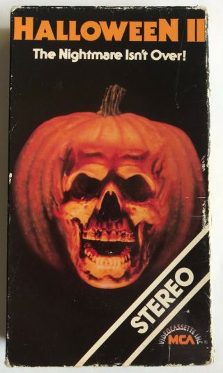 Halloween Ii Vhs Mca Rainbow Logo Slipcase John Carpenter Horror 2 Rare Release