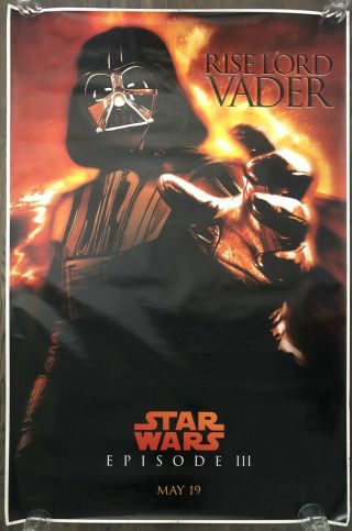 Star Wars Episode Iii Vader Uk Bus Shelter Poster.  4x6 Huge Rare