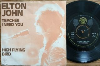 Elton John " Teacher I Need You " Rare Djm X1 1973 Uk Export (?) 45,  Ps