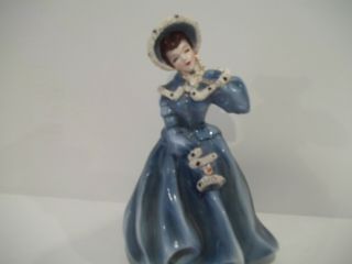 Clarissa Lady Figurine Florence Ceramics Pasadena Calif.  Vintage Rare Blue/grey