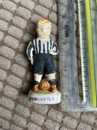 Vintage Plaster Football Player Model - 1940s Newcastle United - Rare