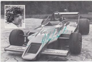 Alberto Colombo Signed Riviera F1 Team Card - Very Rare 1980 Dns Team Card