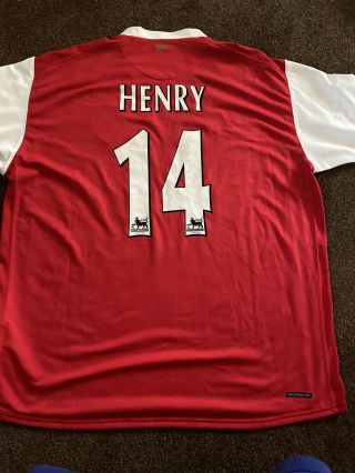 Rare Arsenal Home Shirt Henry 14 Nike Xl