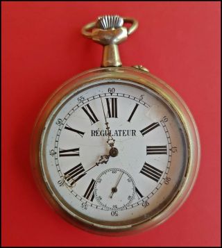 Very Old Antique Big Pocket Watch - Regulateur - Rare